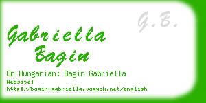 gabriella bagin business card